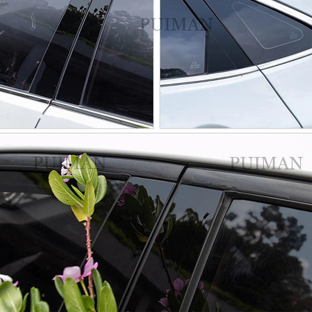 Car Central Middle Column PC Window Trims Decoration B C Pillar Strip For Chery Tiggo 8 / Tiggo 8 Pro 2018 - Accessories