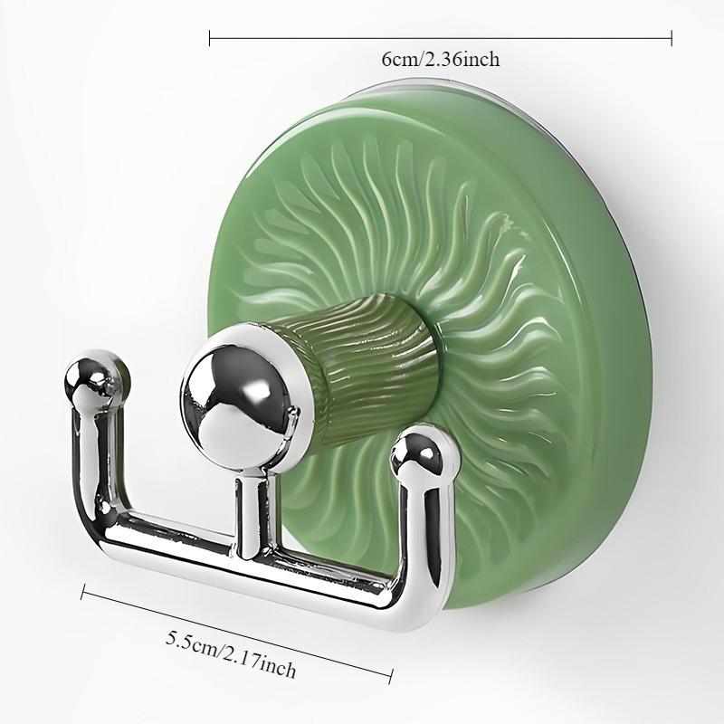 Suction Cup Hook Cute Adhesive Hook Bathroom Door Hanging Rack Kitchen Double Headed Strong Load-bearing Adhesive Hook Key Hooks