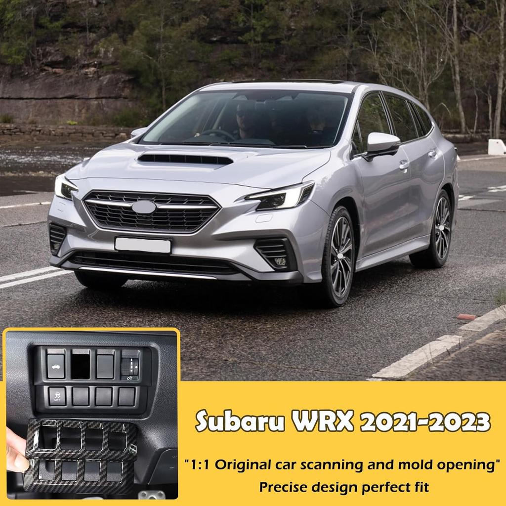 Trunk Switch Button Cover Trim Compatible with Subaru WRX 2022 2023,ABS Trunk Boot Open Button Trim Cover, WRX Interior Accessories (Carbon Fiber