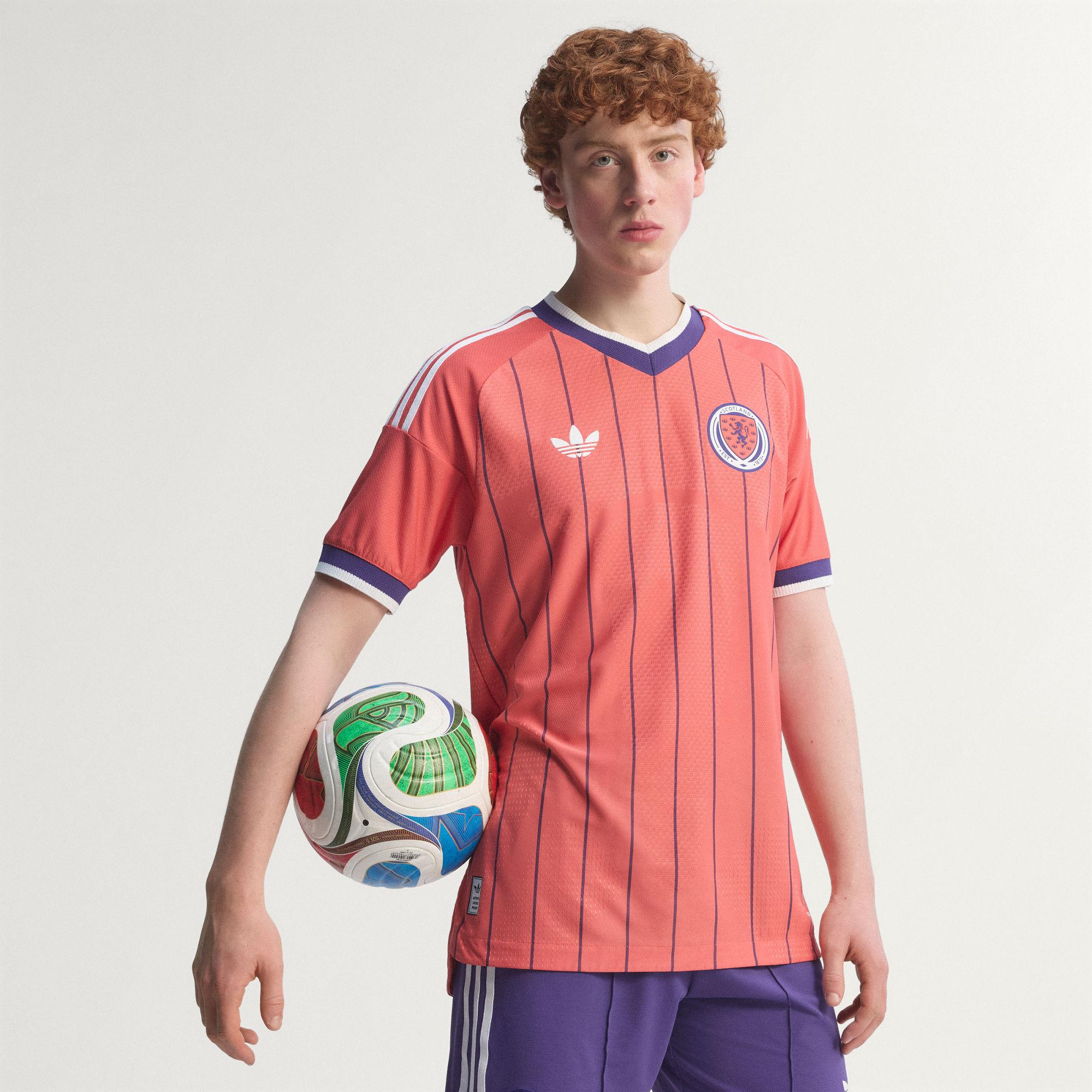 Adidas Scotland 26 Authentic Away Jersey  Trace Scarlet  M
