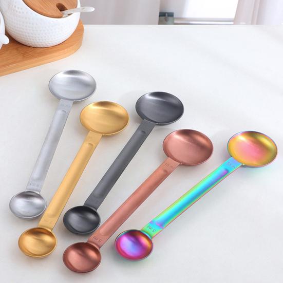 Cuillères à Mesurer Double Face, 5 Ml Et 15 Ml En Acier