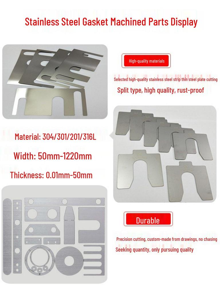 304 & 316L Stainless Steel U-Shaped Shim and Flat Washer for Gap Adjustment