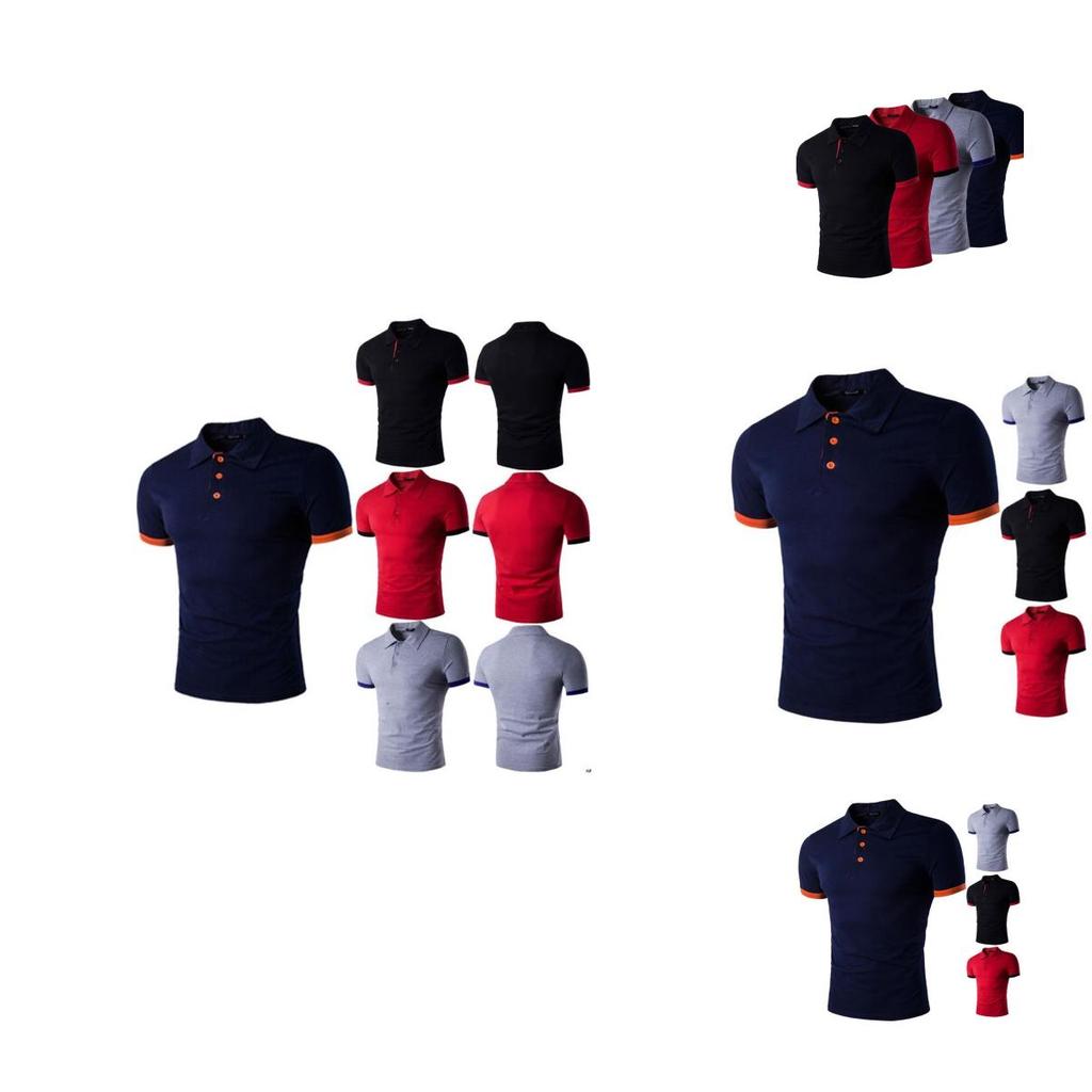 Premium Quality Usa Fashion Men's Stylish Casual T-shirt Slim Fit Polo Shirt Tops For Everyday Wear