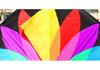 Seven-Color Triangle Flower Kite - Easy To Fly, Large Adult Size, Ideal for Light Breezes
