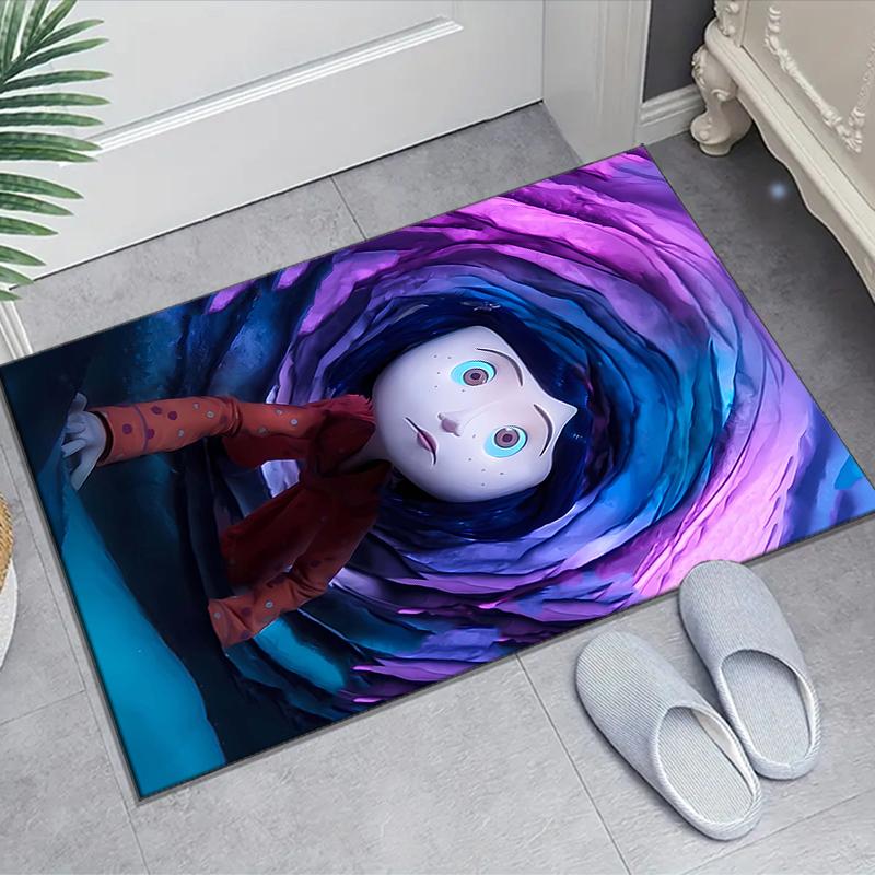 1pc C-Coraline (4) Design Area Rug - Non-Slip, Soft & Cozy Floor Mat for Living Room, Bedroom, Office - Indoor/Outdoor Decorative Carpet
