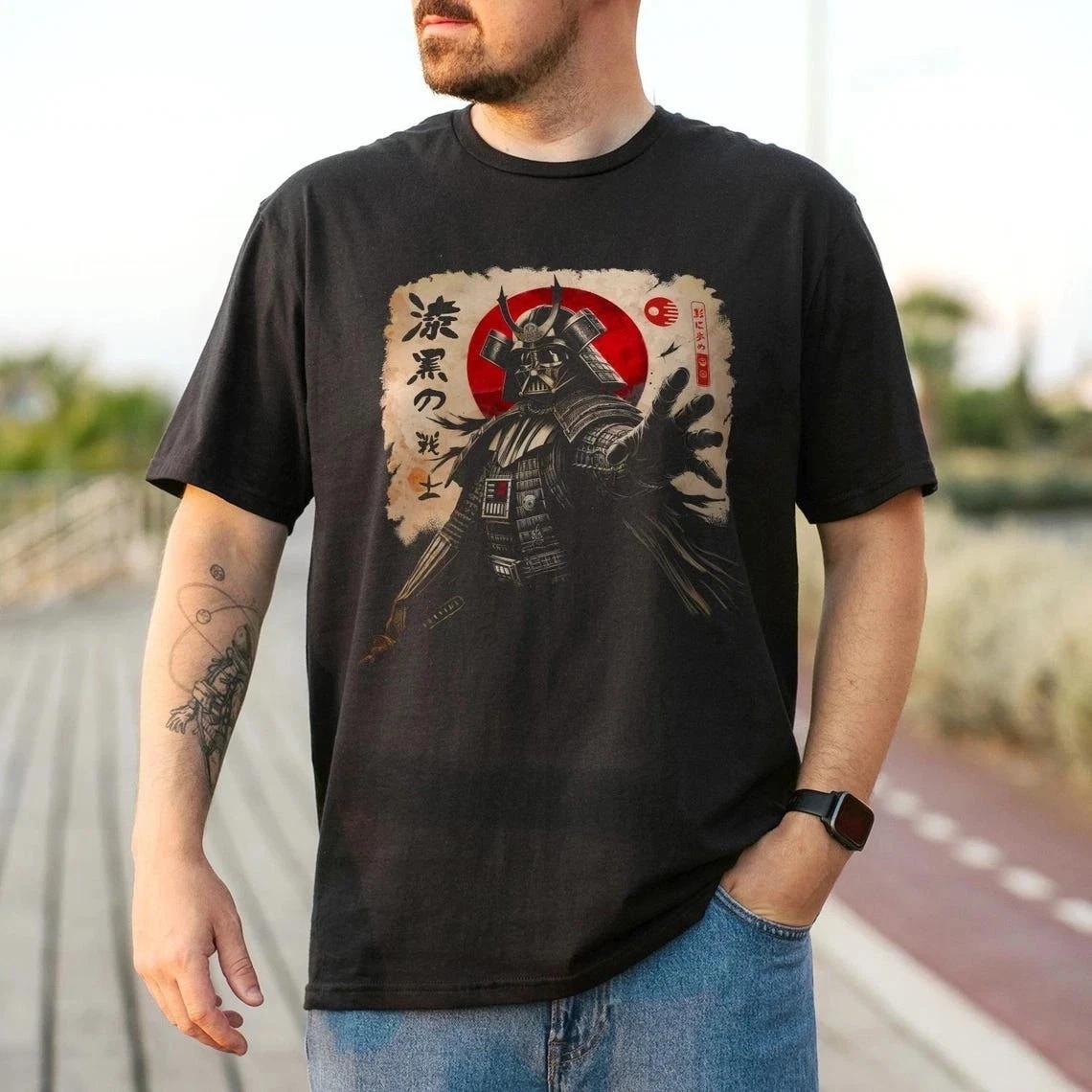 Vintage Samurai Darth Vader T Shirt, Japanese Darth Vader Star Wars T-Shirt XL
