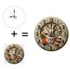 Decorative 10 Inch Round Wood Wall Clock with Elegant Roman Numerals