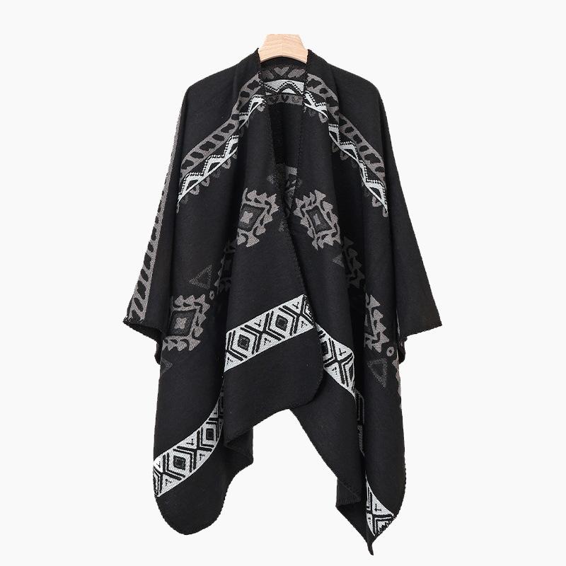 Men's Knitted Open Front Shawl Wrap Soft Vintage Poncho Cape Casual Oversized Shawls Cardigan Poncho Scarf Blanket  Lightweight Shawl Scarf for Men
