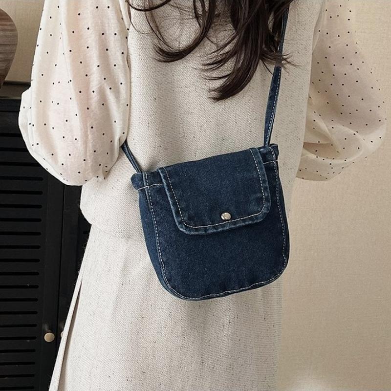 Trendy Denim Shoulder Bag For Women Fashionable Crossbody Purse Casual Versatile Commute Handbag