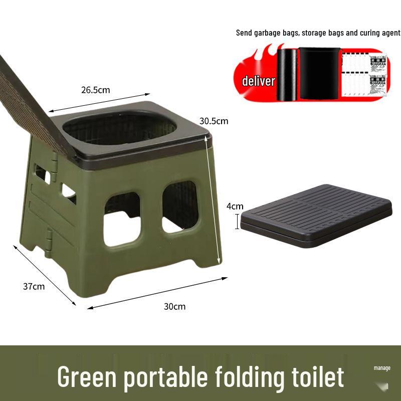 Portable Folding Travel Toilet for Camping and Car Use