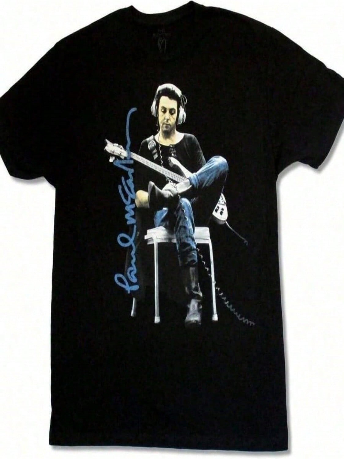 Paul McCartney Adult Black T Shirt S разноцветный