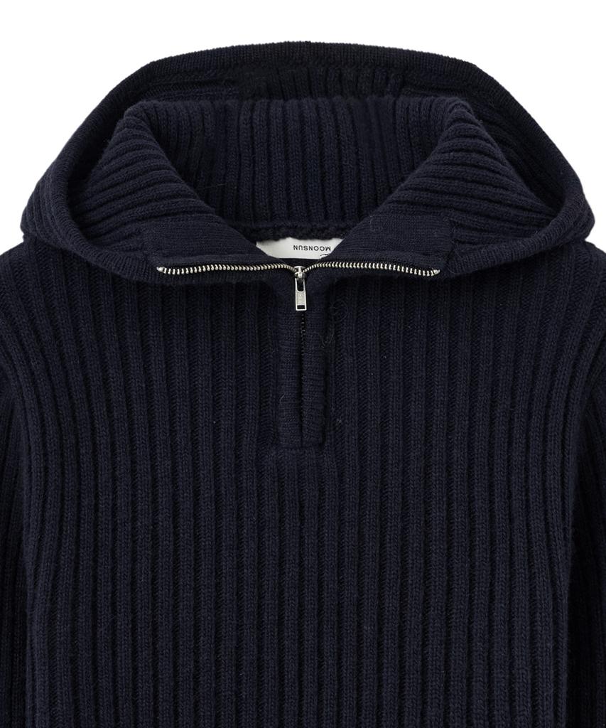 MOONSUN Unisex, Balaclava Knit Top / Dark Navy