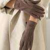 Thick Women Mittens Velvet Suede Gloves Skiing Winter Cycling Gloves  Outdoor