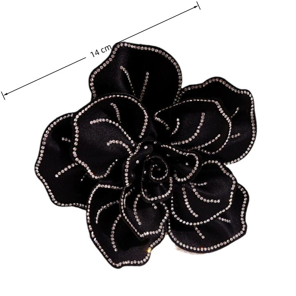 Zircon Fabric Flowers Brooch Metal Pin Wedding Jewelry New Skirt Shirt Decor