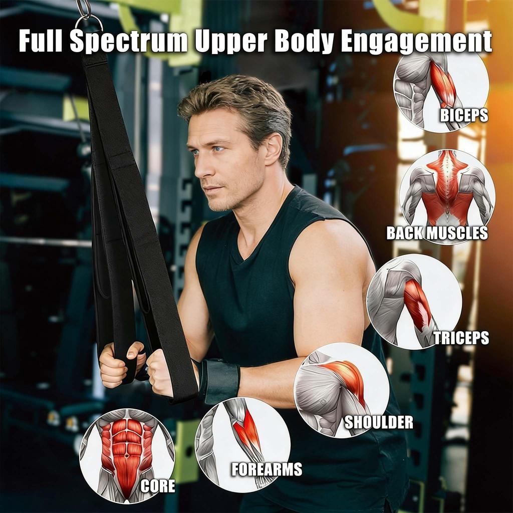 Triceps Rope Cable Pull Handles Pulley Fitness Triceps Pull Down Rope For Push-Downs Face Pulls, Gym Training Device