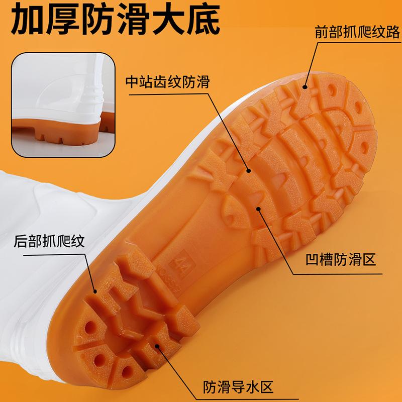 Low-top light-mouth white rubber shoes rain shoes short army water boots non-slip labor insurance men's and women's shoes food factory workshop shoes
