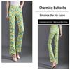 Summer Fashion Slimming Women's Stretchy Plaid Micro Flare Pants with Elastic Waist