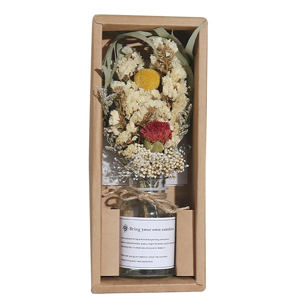 Hyack Artificial Sunflower Bouquet, Dried Flowers, Gift, Interior Decoration, Sunflower with Handle (Carnation) [Parallel Import]