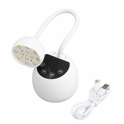 Gooseneck Nail Lamp Professional LED Nail Curing Light Rechargeable Nail Dryer with 12pcs Lamp