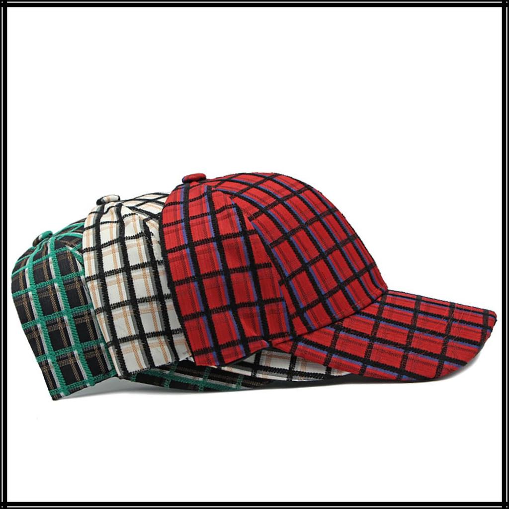 Checkered Casual Checkered CZA304 [White Fang] Cap, Design, Hat, Pattern, Stylish, Men's, Women's, (Red)