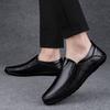 Summer new driving flat waterproof high-end casual shoes lazy leather shoes