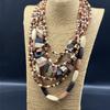Ethnic Retro Wood Multi-layer Long Necklace