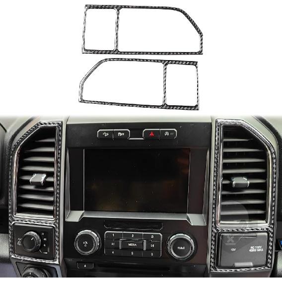 for Ford F-150 Raptor 2017-2020 Accessories Glove Box Top Strip | Real Carbon Fiber, for Ford F150 F-150 Raptor 2017 2018 2019 2020, Interior Trim