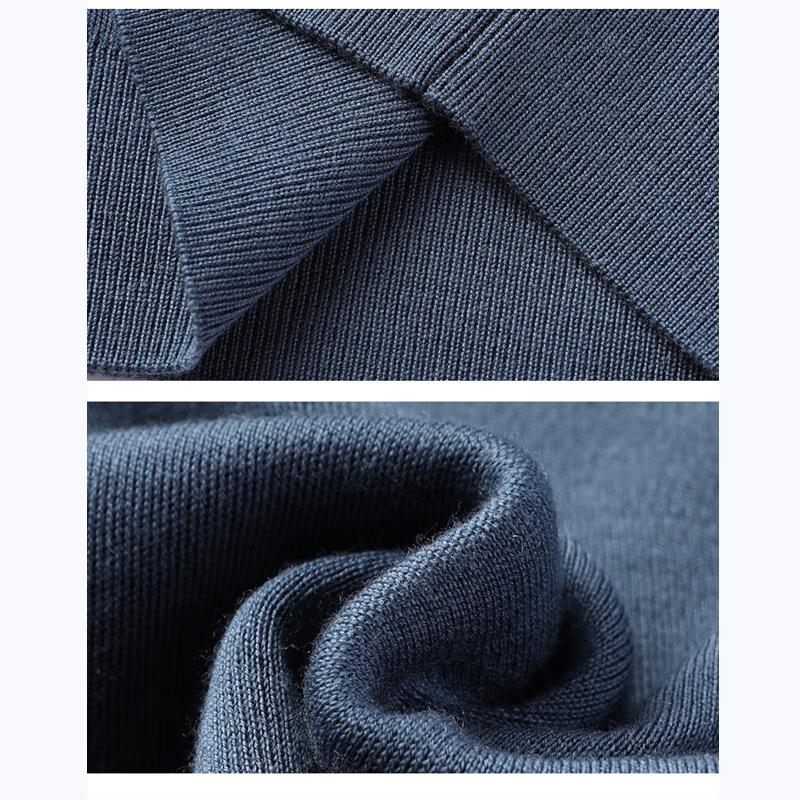 Hengyuanxiang Men's Pure Wool Solid Half Turtleneck Sweater 87001