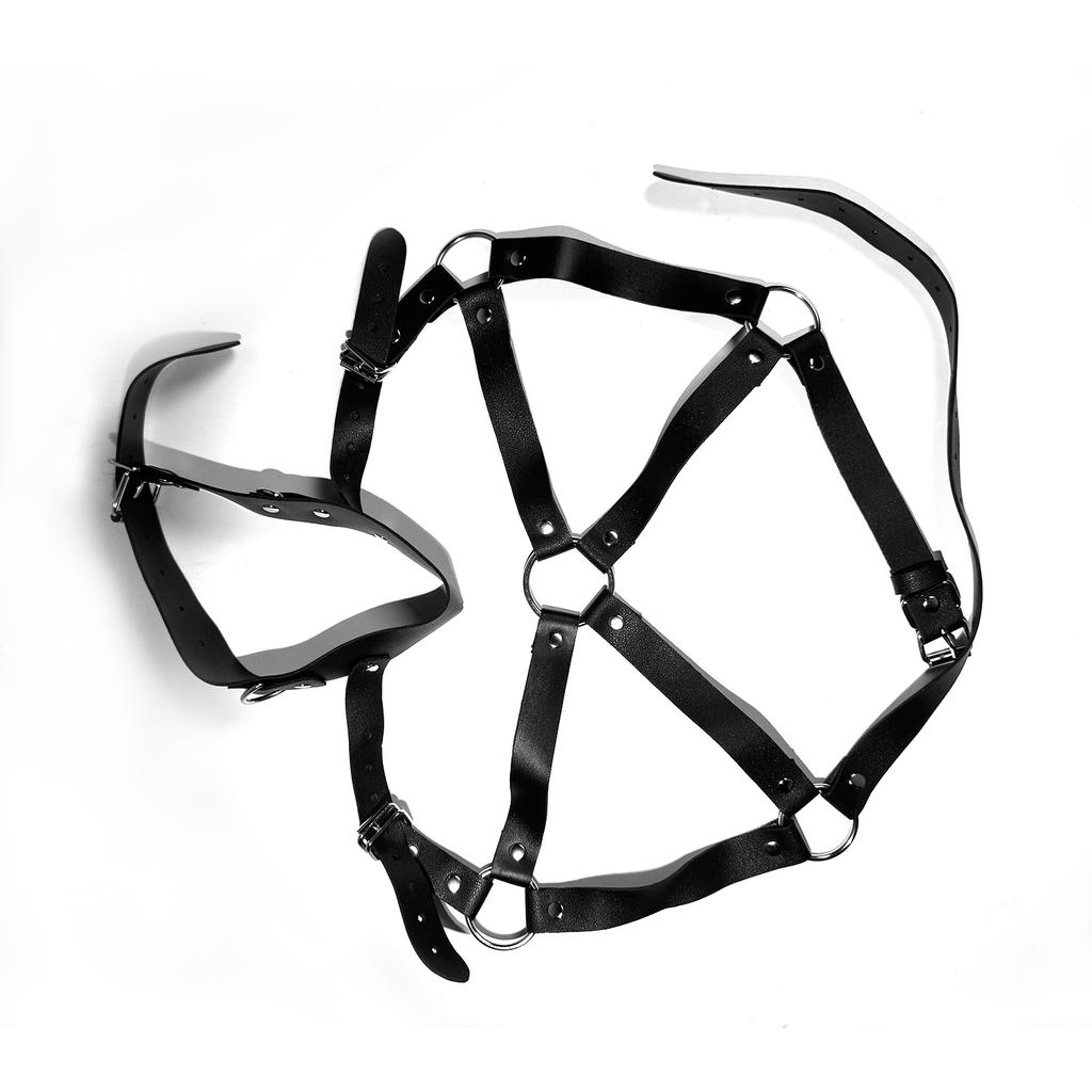 Sex Restraints Strap SM Bondage Gear Sex Toys Leather  Body Chest Harness Handcuffs Leg Cuffs Adults Bondage Sex Accessories
