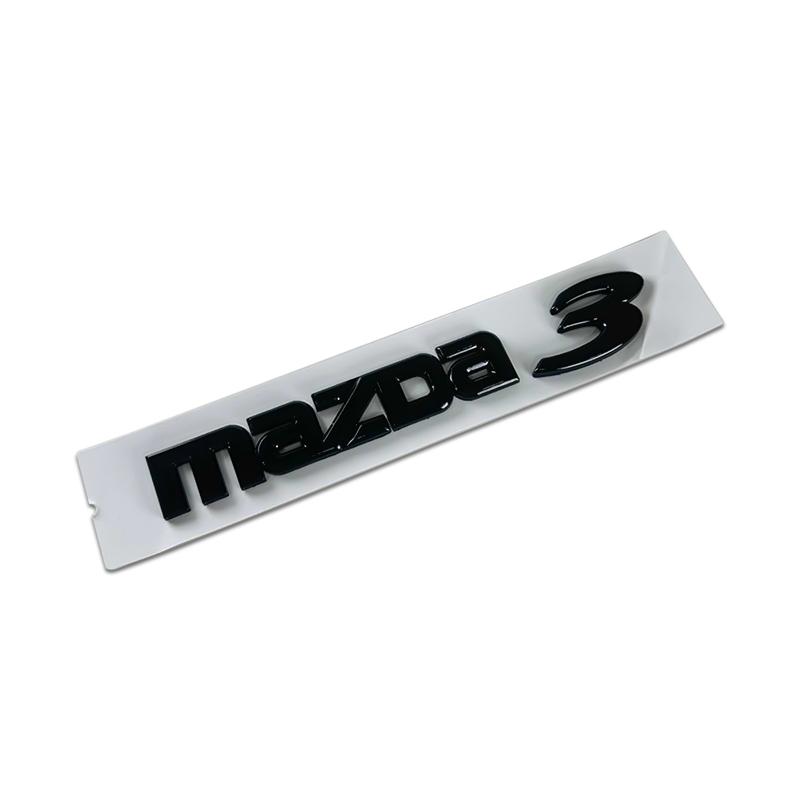 Plastic Car Front Trunk Emblem for Mazda 3 Logo Steering Wheel Badge 3D Body Replaced Sticker Rear Tail Refitting Decoration