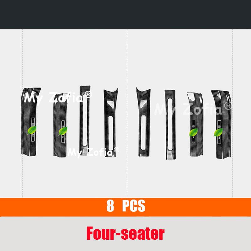 For Zeekr X 2026 2027 Carbon Fiber Door Sill Protector Plate Auto Door Step Scuff Cover Anti-Dirty Interior Trim Accessories