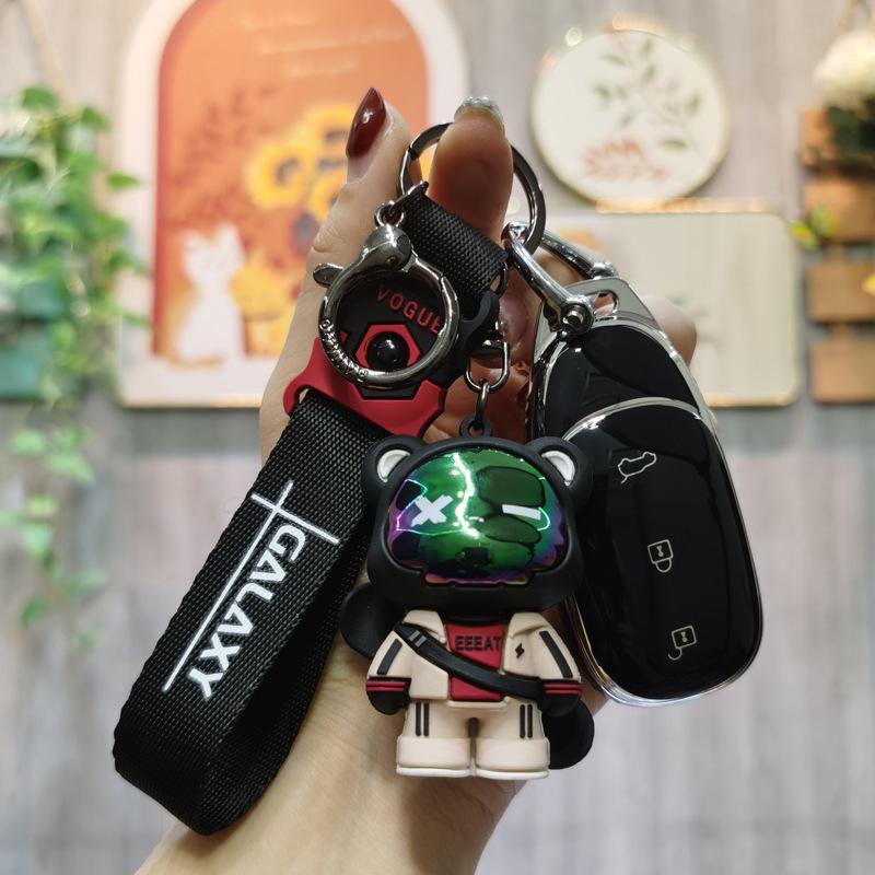 Unisex High-End Key Case: Custom L9 Car Remote Control Protective Shell with Keychain