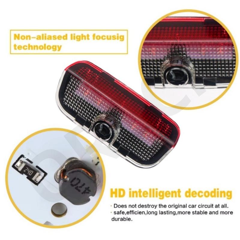 Car Door Courtesy Lamp Welcome Laser Ghost Shadow Night Lights For Skoda Superb 3 MK2 2 MK3 3U 3V 3T B5 B7 B8 B6 2009-2022-2023