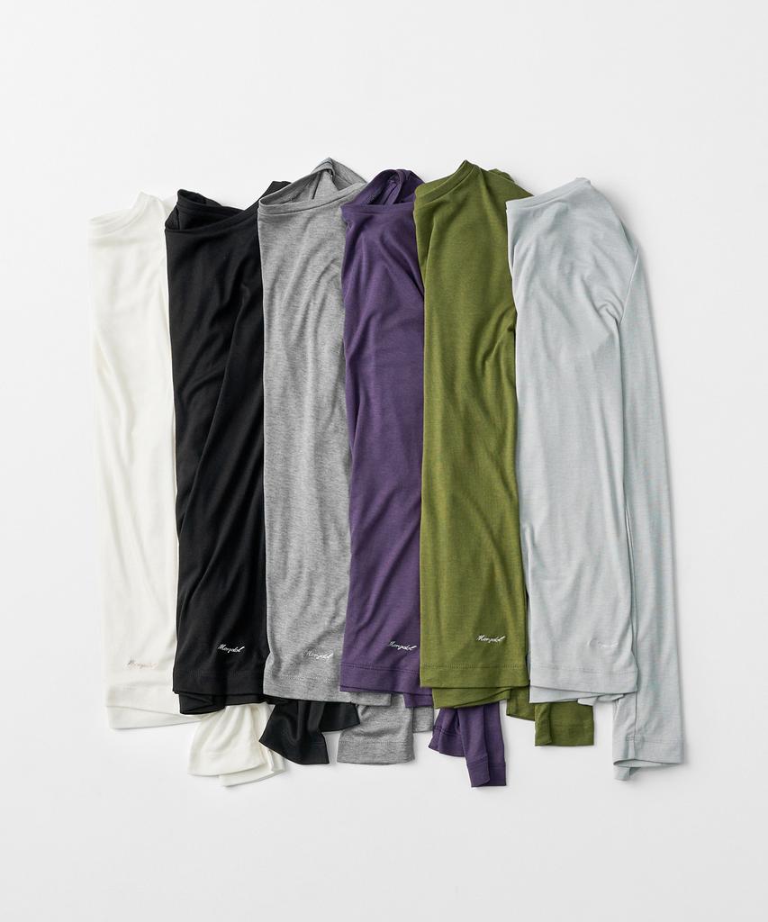 MONGDOL Wool Tencel Round Neck Long Sleeve T-Shirt Mdts111_6 Colors