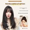 Damen-Vollperücke, Realistischer nahtloser unsichtbarer Ansatz, Fein geschnittenes hochgestuftes voluminöses langes glattes Haar