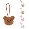 Precioso llavero con decoración de oso y cabeza con tacto acogedor