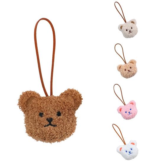 Precioso llavero con decoración de oso y cabeza con tacto acogedor