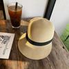 New Cute Petal Hat Ins Pastoral Style Hand-woven Color Block Fisherman Hat Sunshade