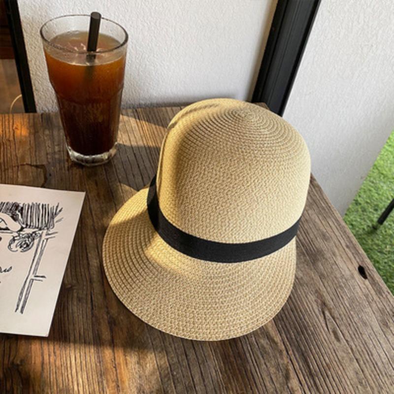 New cute petal hat ins pastoral style hand-woven color block fisherman hat sunshade