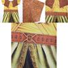 Vibrant Raya And The Last Dragon Girls Printed Short Sleeve Cosplay Fancy Dress Costume