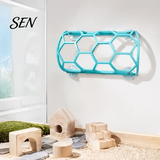 Corn Snake Activity Toy Reptile Honeycomb Climbing Shelf, Suction Cup Tunnel Hide, Rest Platform Terrarium Landscaping Decor for Ball Python, Lizard,