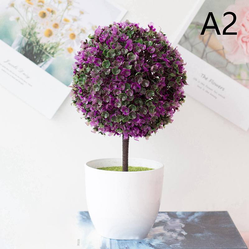 Artificial Plants Potted Green Bonsai Small Tree Grass Plants Pot Ornament Fake Flowers For Home Garden Decoration Wedding Party