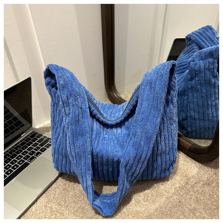 Fashionable Corduroy Tote Bag For Women Soft And Spacious Winter 2023 Shoulder Bag