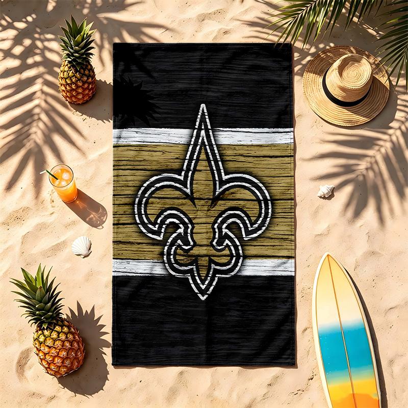 New Orleans Saints (14) Theme Beach Towel Sand Resistant Soft And Comfortable Suitable For The Pool Camping Yoga And Diving A Travel