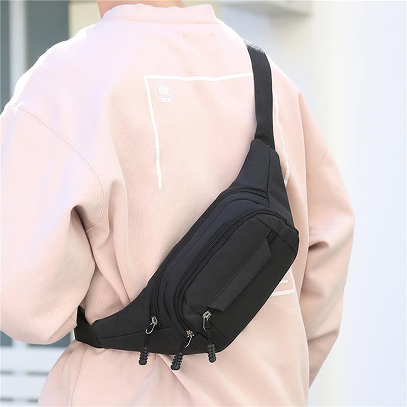 Pánský balíček na prsa Vodotěsná outdoorová sportovní taška Plátěná taška Korejská taška do pasu Fanny Pouch Crossbody Pánská banánová taška