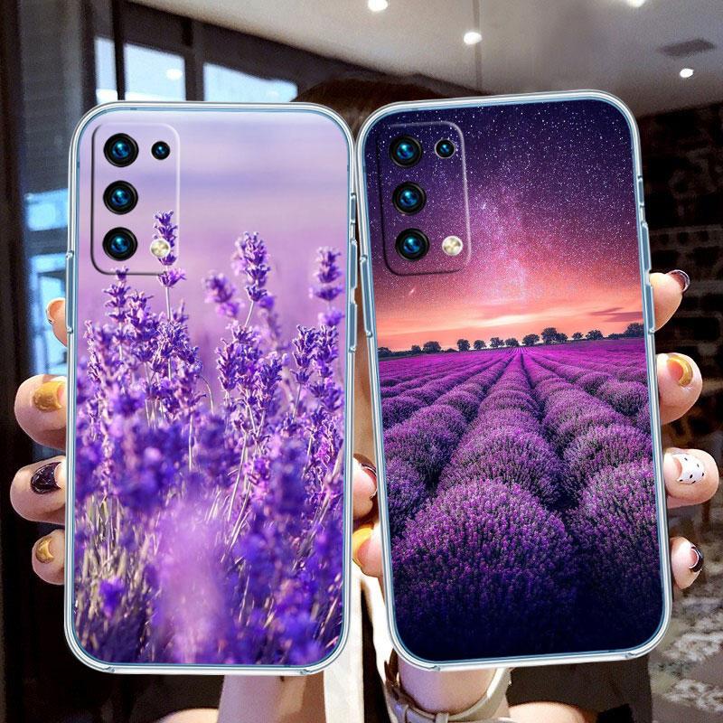 IK42 Lavendel Lila Blume Transparente Handyhülle für Motorola Moto G7 G8 G9 G84 G85 G73 G24 G15 Z2 Play Power Plus