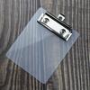 5Pcs Mini Transparent Clipboard Small File Folder Organizer Writing Paper Holder Clip Board Stationery Office School Supplies