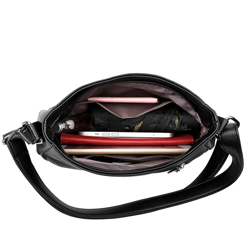 Damentasche mittleren Alters Weiche Leder Schultertasche Umhängetasche Muttertasche