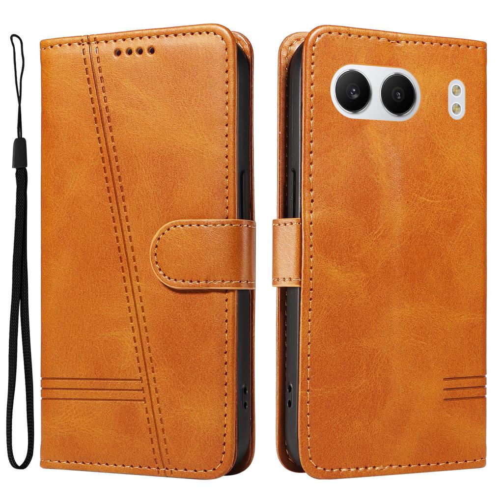 For OnePlus Nord 4 Case Flip Wallet T-Shape Lines Leather Phone Cover