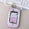 1Pcs Cute Camera Shaped Acrylic Photocard Holder With Coil Lanyard Clear Window Anti Drop Design For Kpop Fans Collecting Idol